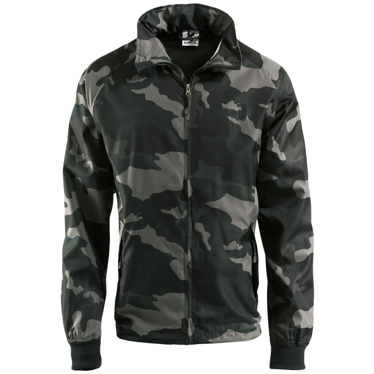 SURPLUS HOODED WINDBREAKER BASIC LIGHWEIGHT MENS WINDPROOF ZIP JACKET