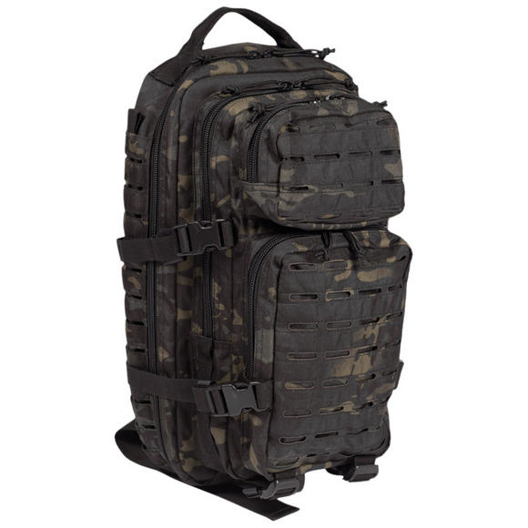 Mil-Tec US Assault Pack Small Laser Cut Multitarn Black