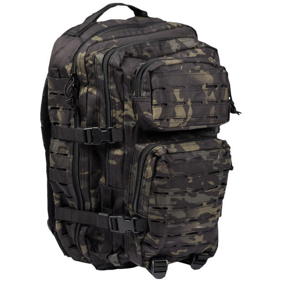 Mil-Tec US Assault Pack Large Laser Cut Multitarn Black