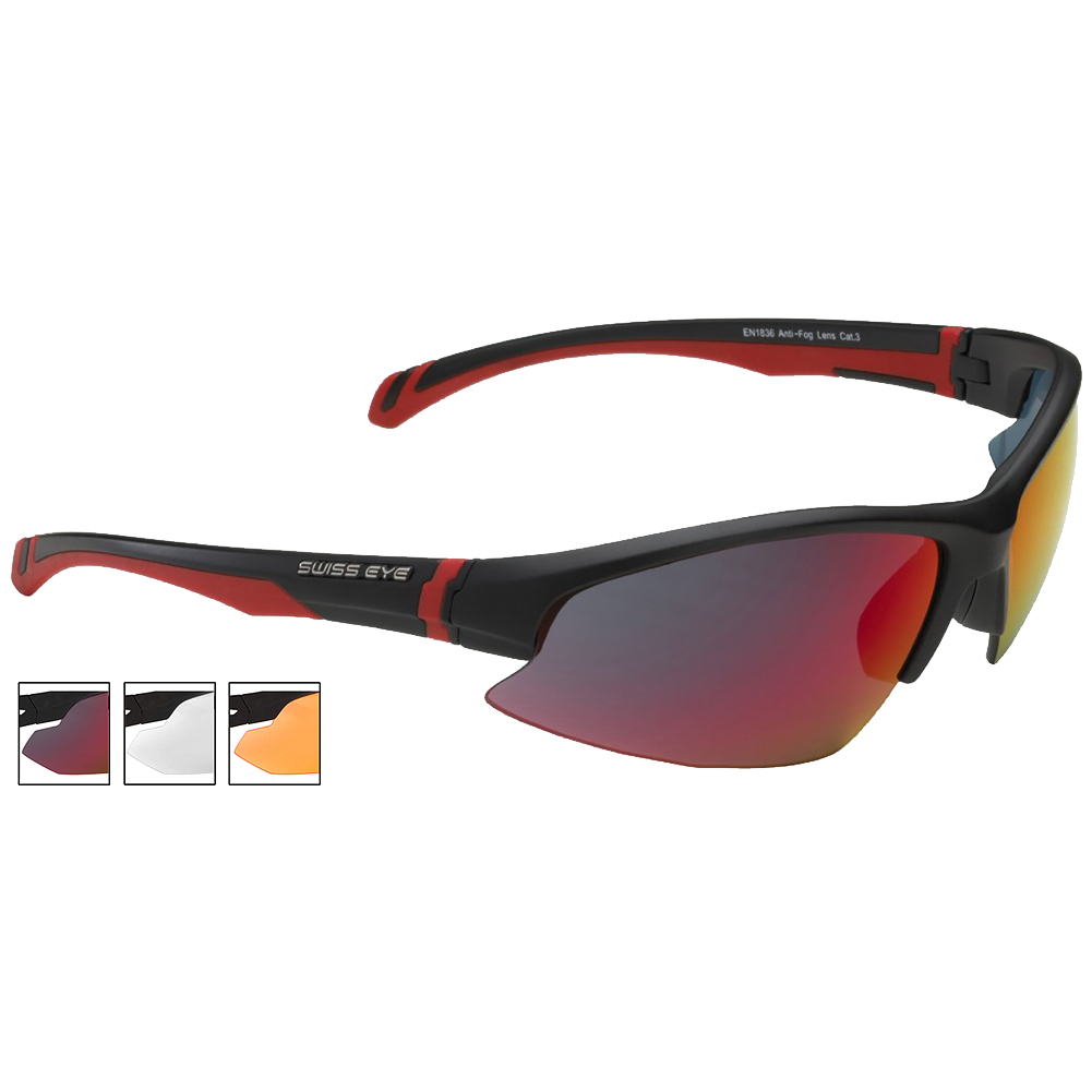 Swiss Eye Flash Sunglasses Smoke BR Revo + Orange + Clear Lens