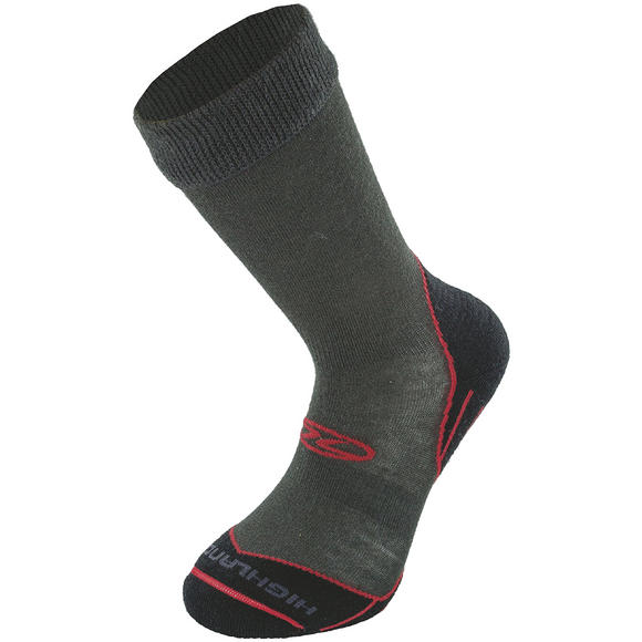 Highlander Coolmax Trekking Sock Charcoal / Red
