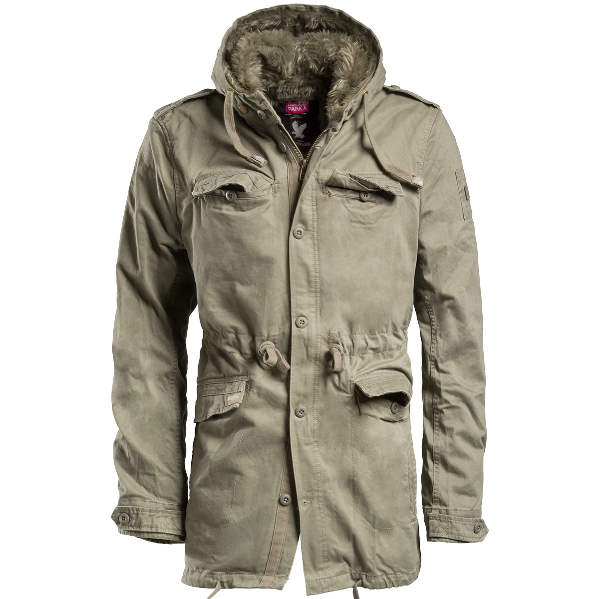 warm hooded parka