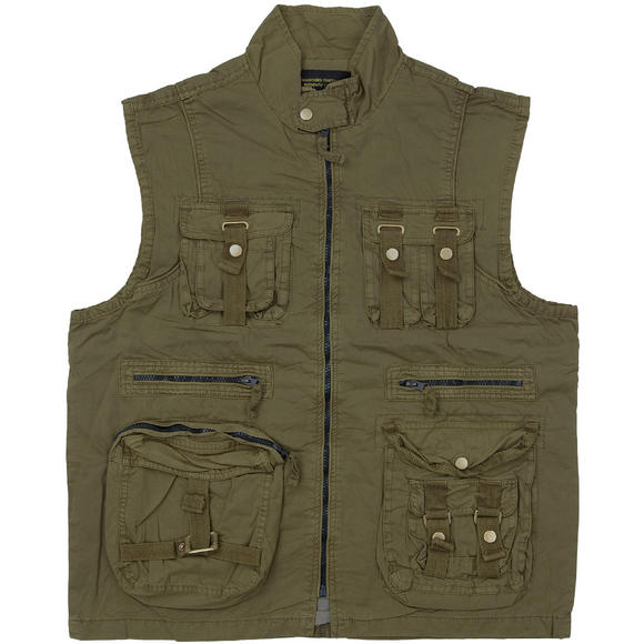Mil-Tec Vintage Survival Vest Prewashed Olive