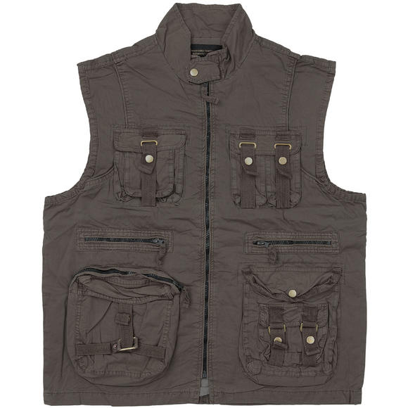 Mil-Tec Vintage Survival Vest Prewashed Black
