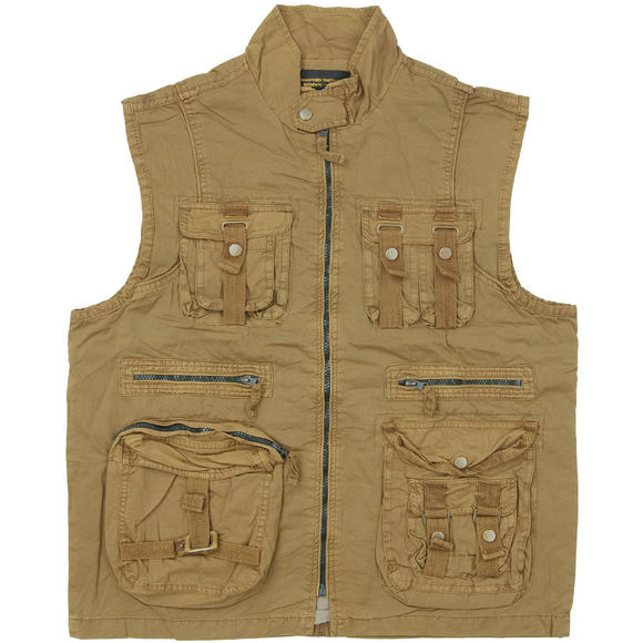 Mil-Tec Vintage Survival Vest Prewashed Coyote