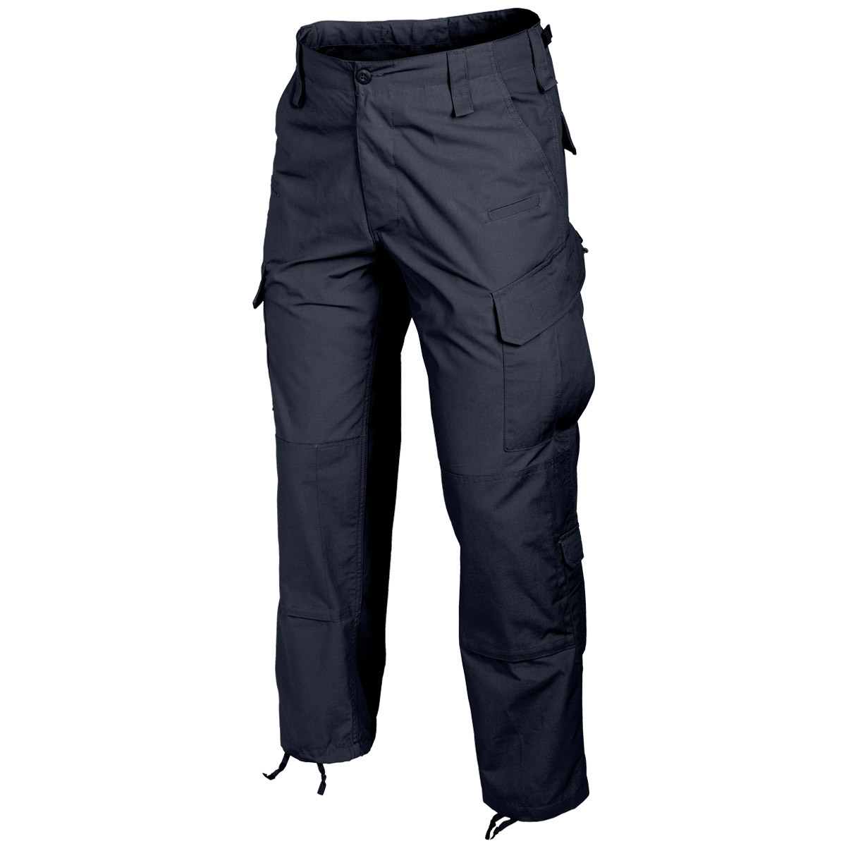 navy blue bootleg trousers