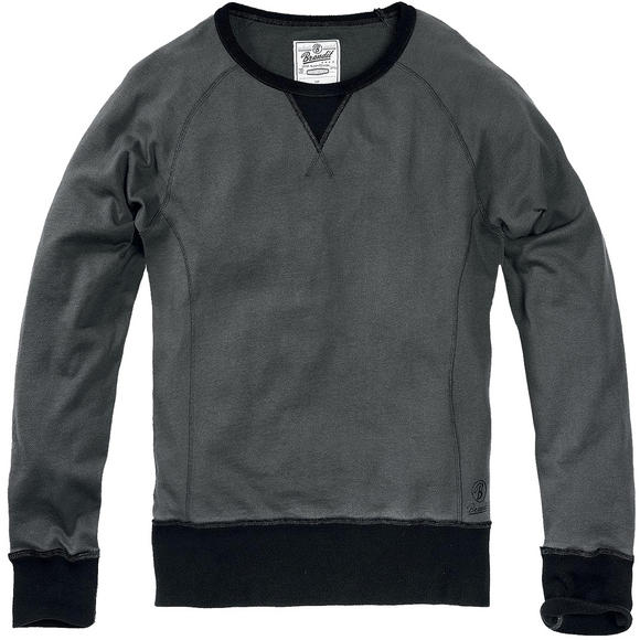 Brandit Liam Sweatshirt Crew Neck Anthracite / Black