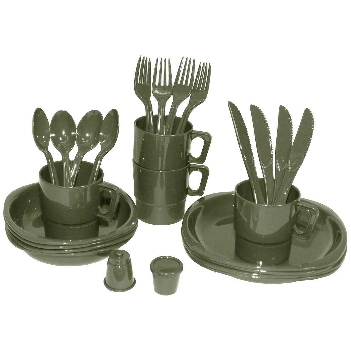 MFH Camping Plastic Mess Kit 26 Pieces Cooking & Eating Military 1st