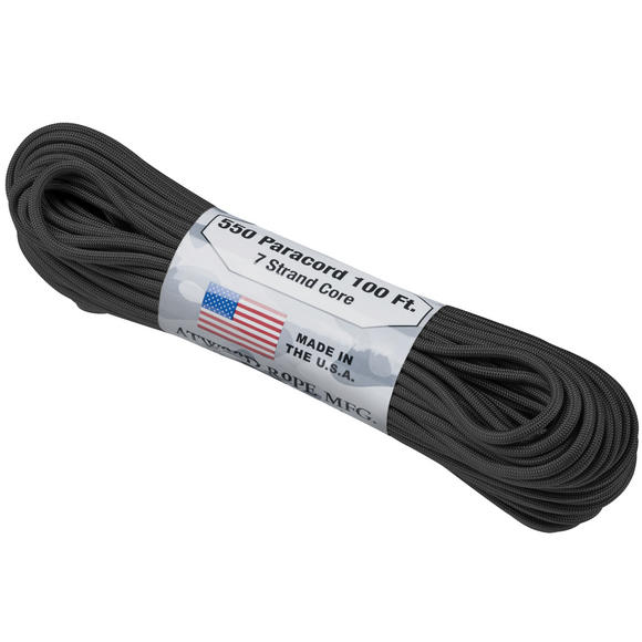 Atwood Rope 550 Lbs. Para Cord Black