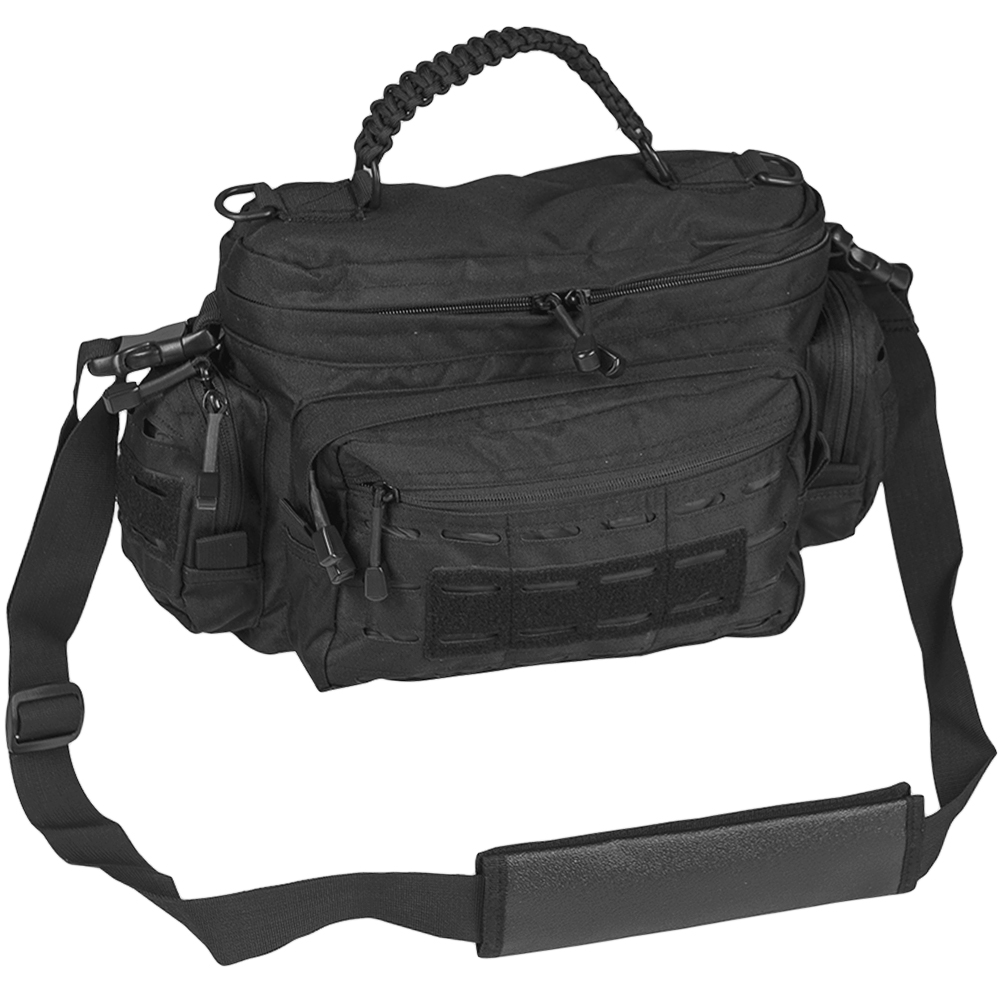 MilTec Tactical Paracord Bag Small Black Shoulder Bags Military 1st
