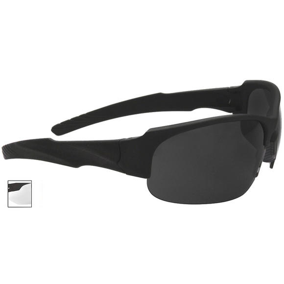 Swiss Eye Sunglasses Armored Frame Rubber Black Lens Smoke