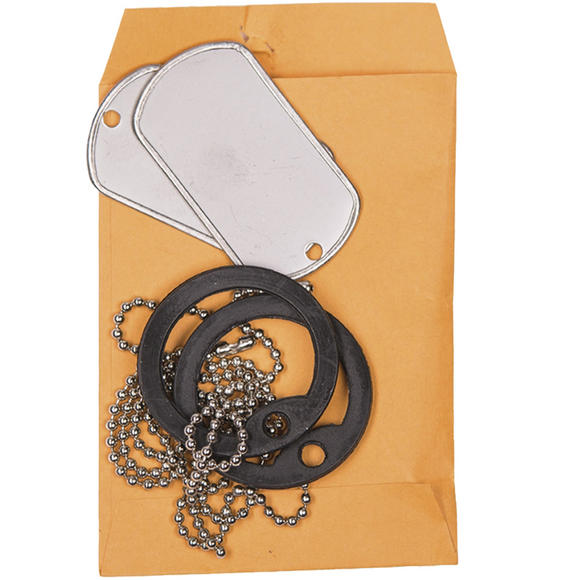 Mil-Tec US Original Dog Tag Set Polished With Silencer