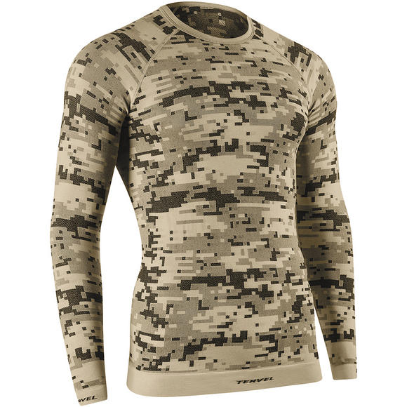 Tervel Optiline Digital Shirt Long Sleeve Sand / Grey