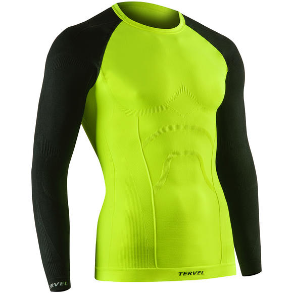 Tervel Comfortline Shirt Long Sleeve Yellow Fluo / Black