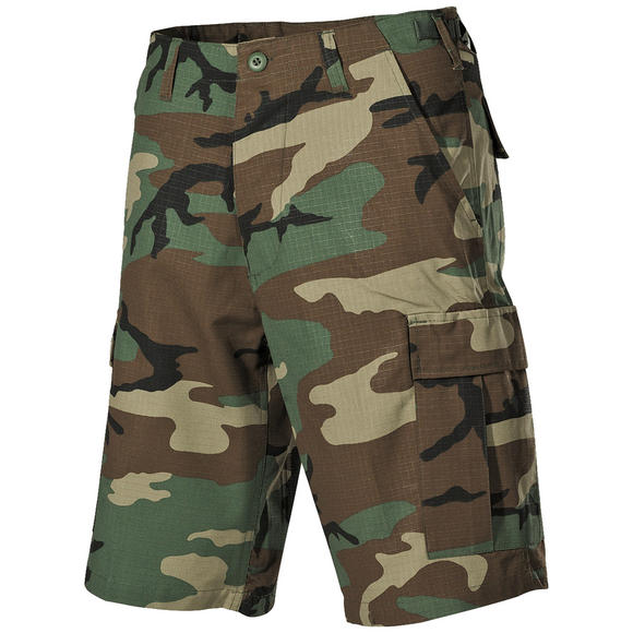 MFH US BDU Bermuda Shorts Ripstop Woodland
