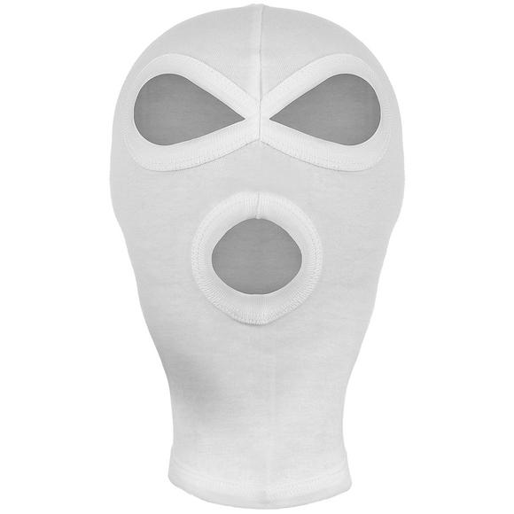 MFH 3 Hole Balaclava Lightweight Cotton White