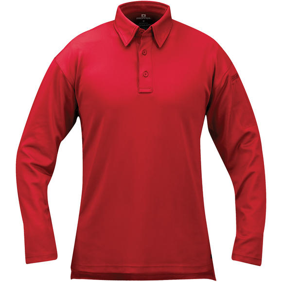 Propper I.C.E. Men's Performance Long Sleeve Polo Red