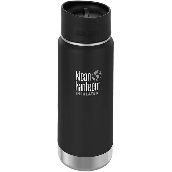 Klean Kanteen Wide Mouth Insulated 473ml Bottle Cafe Cap 2.0 Shale Black