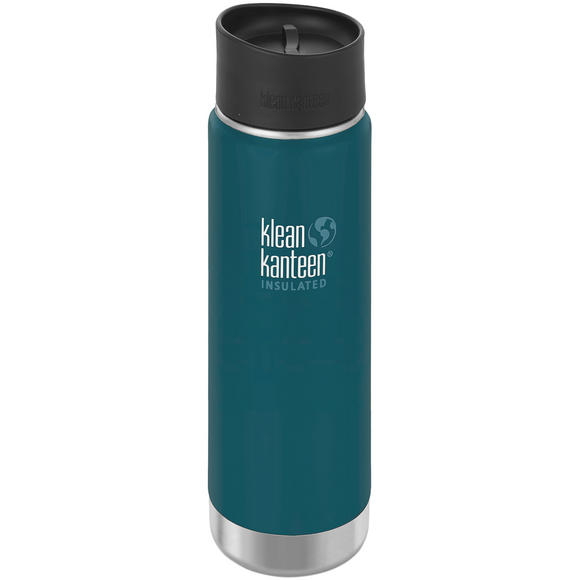 Klean Kanteen Wide Mouth Insulated 592ml Bottle Cafe Cap 2.0 Neptune Blue