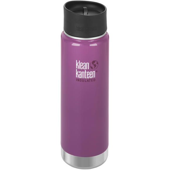 Klean Kanteen Wide Mouth Insulated 592ml Bottle Cafe Cap 2.0 Wild Grape