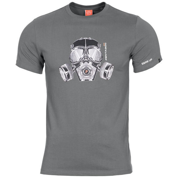 Pentagon Ageron T-Shirt Gas Mask Wolf Gray