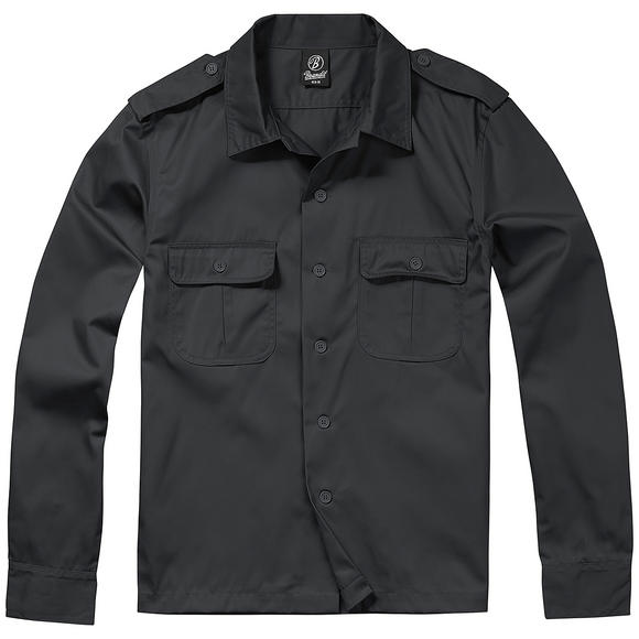 Brandit US Shirt Long Sleeve Black
