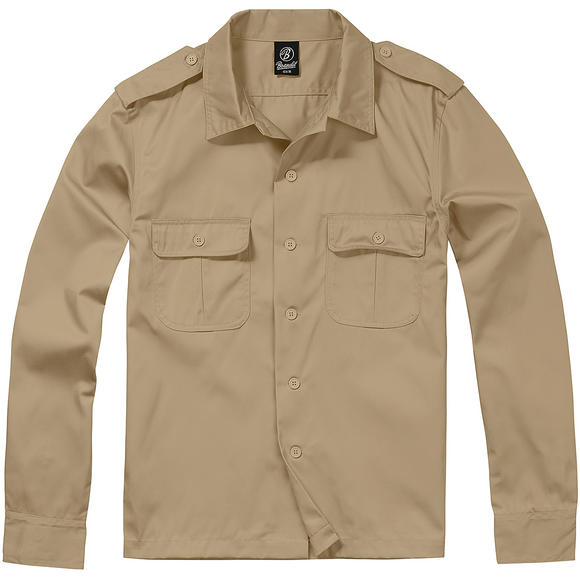 Brandit US Shirt Long Sleeve Beige