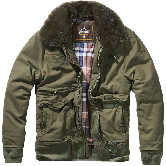 Brandit Perry Moleskin Winter Jacket Olive