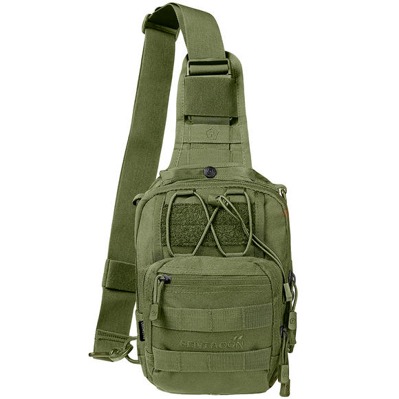 Pentagon UCB Universal Chest Bag Military Hiking Essential Shoulder Pack Olive