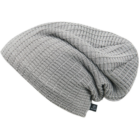Brandit Beanie John Ajour Knitted Silver Grey Melange