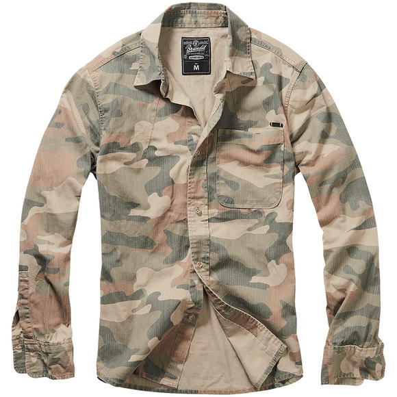 Brandit Josh Shirt Long Sleeve Light Woodland