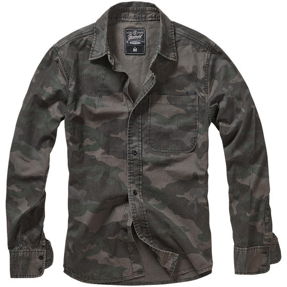 Brandit Josh Shirt Long Sleeve Dark Camo