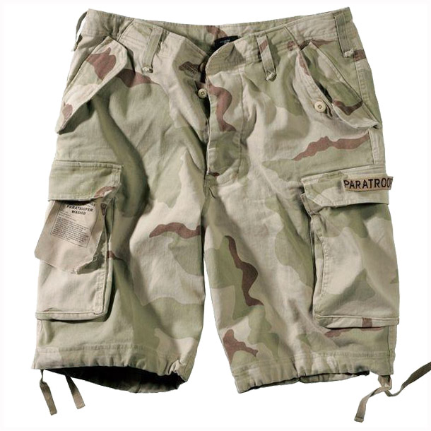 Army Paratrooper Cargo Combat Military Mens Shorts 100 Cotton Desert