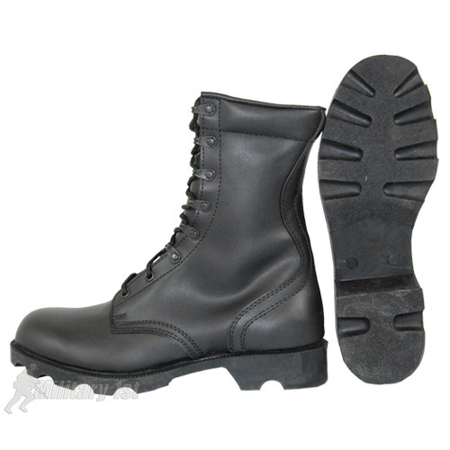 US ARMY SPEED LACE BLACK LEATHER COMBAT CADET MILITARY MENS HILEG