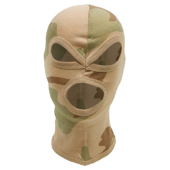 MFH 3 Hole Balaclava Lightweight Cotton 3-Colour Desert