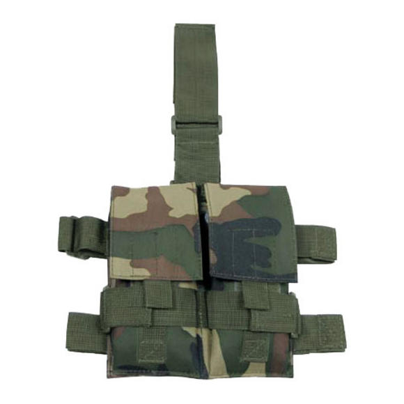 MFH Tactical Leg Pouch Double Magazine Woodland