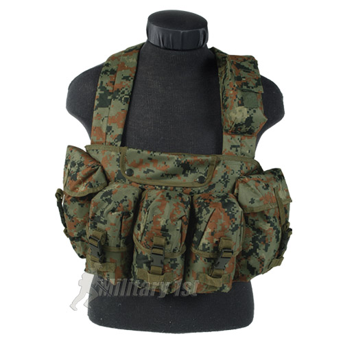 AIRSOFT PAINTBALL HUNTING MAGAZINE COMBAT CHEST RIG VEST DIGITAL