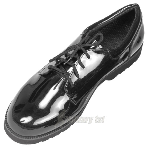 MENS ARMY CADET PARADE BOOTS PATENT LEATHER SHOES BLACK eBay