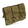 View Item Flyye Triple M4/M16 Magazine Pouch MOLLE Coyote Brown
