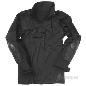 Mil-Tec Warrior Shirt with Elbow Pads Black