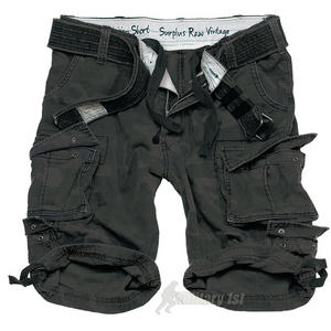 Surplus Division Shorts Black Camo