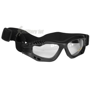 Mil-Tec Commando Goggles Air Pro Clear Lens Black Frame