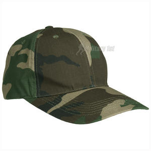 Mil-Tec Baseball Cap with Metal Buckle Ripstop Woodland
