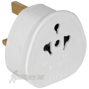 PowerPlus UK Travel Adaptor White