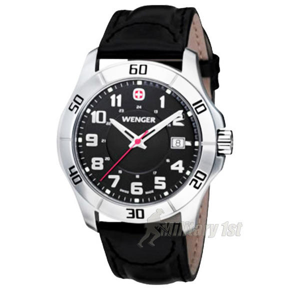 Wenger Alpine Watch Black Dial Black Strap