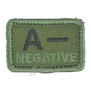 Helikon Blood Type Velcro Patch A- Olive Set of 2
