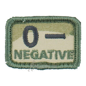 Helikon Blood Type Velcro Patch 0- Polish Desert Set of 2