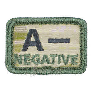 Helikon Blood Type Velcro Patch A- Polish Desert Set of 2