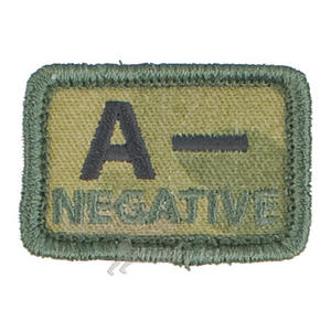 Helikon Blood Type Velcro Patch A- MultiCam Set of 2