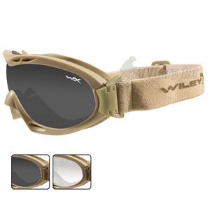 Wiley X Nerve Goggles - Smoke Grey + Clear Lens / Tan Frame